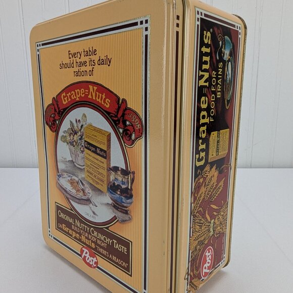 Post Grapenuts Metal Replica Tin Storage Container General Foods Empty Retro - Picture 2 of 9